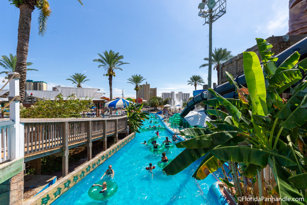 people floating around in a lazy river at Big Kahuna's Water and Adventure in Destin, Florida