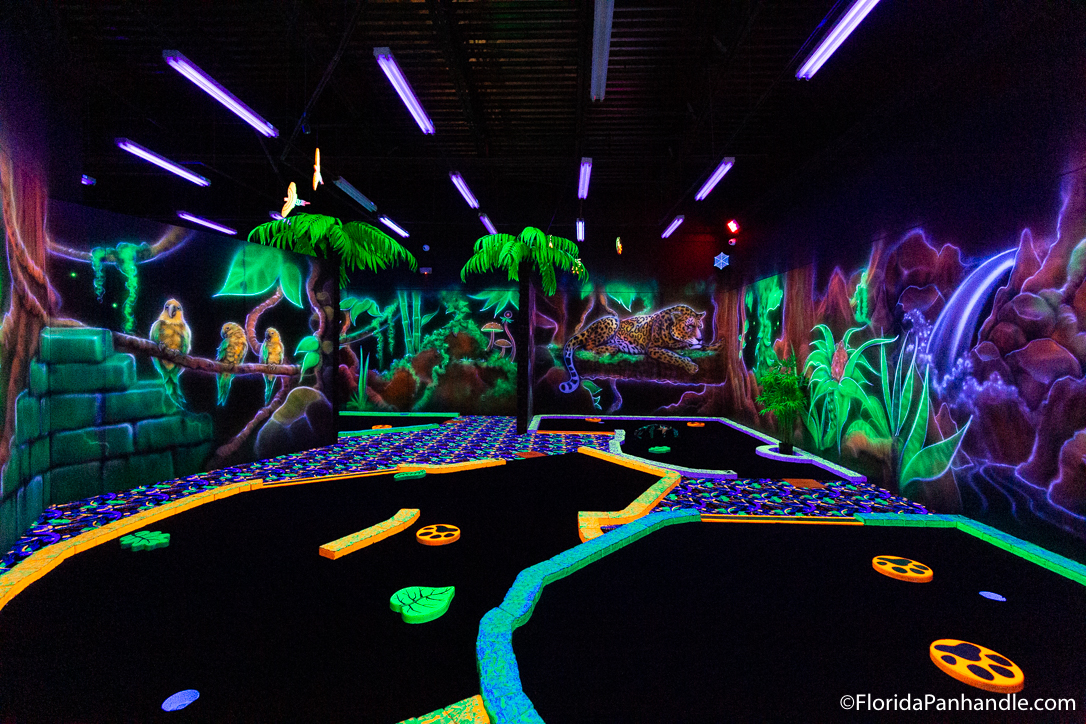 Destin Things To Do - Rainforest Black Light Golf & Arcade - Original Photo