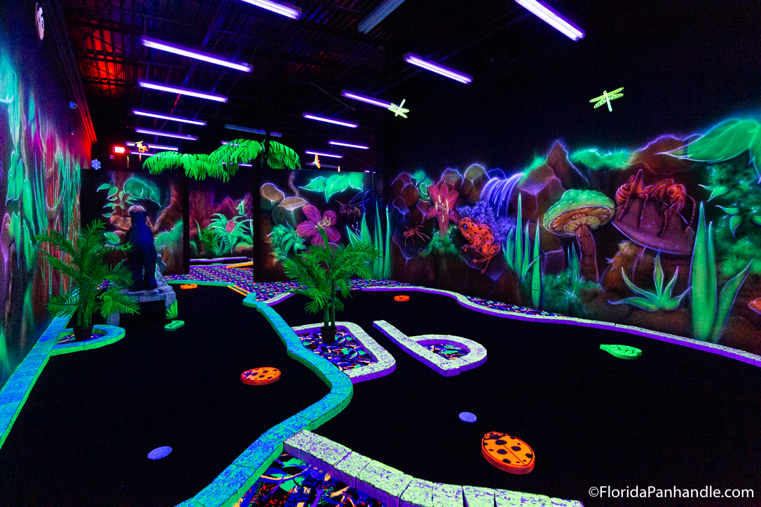 Destin Things To Do - Rainforest Black Light Golf & Arcade - Original Photo