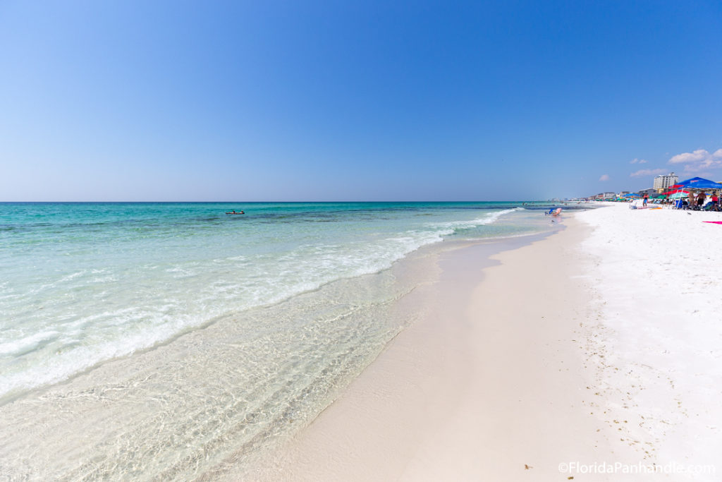 view of the secluded beach shore for miles