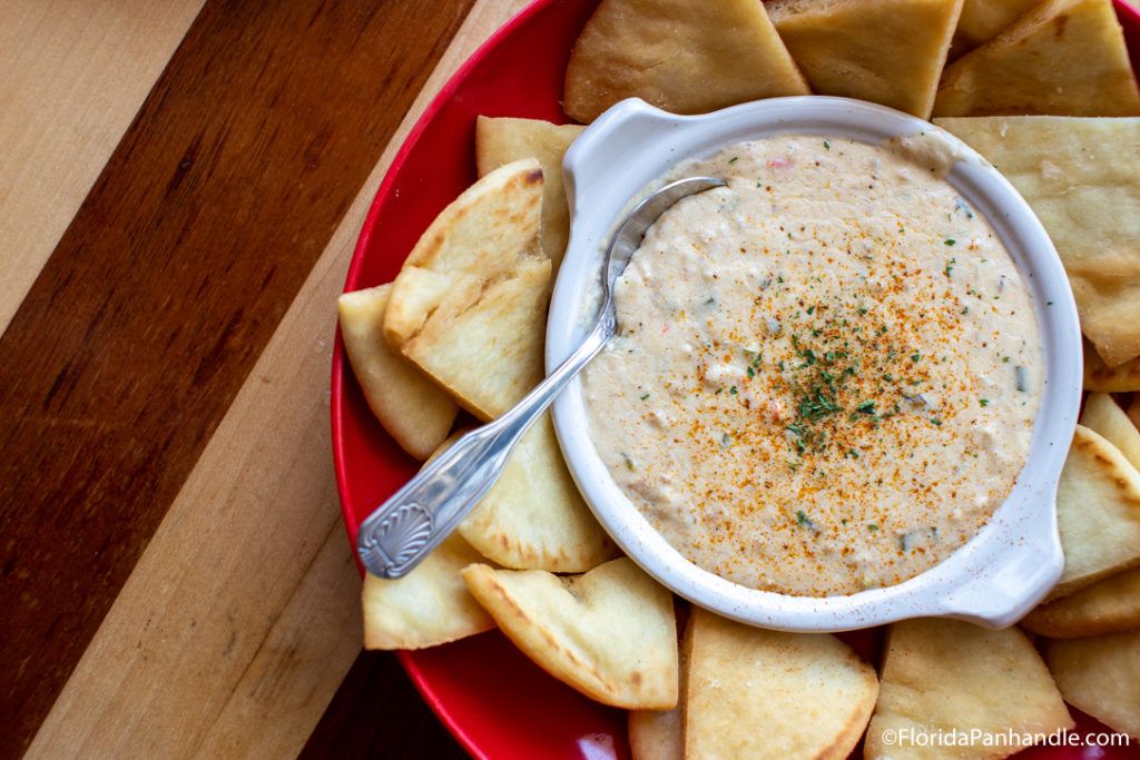 crab soup and pita bread on the side, destin, florida