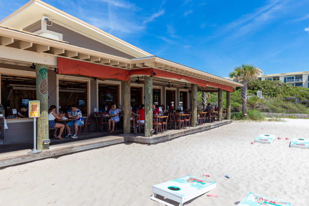 a beachside restaurant 