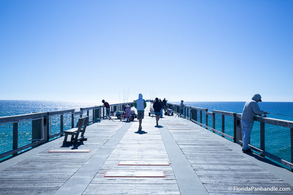 view down the pier