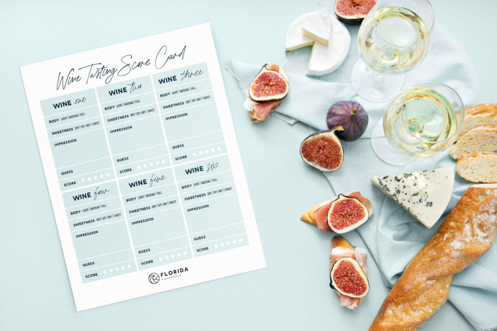 wine tasting score card guide