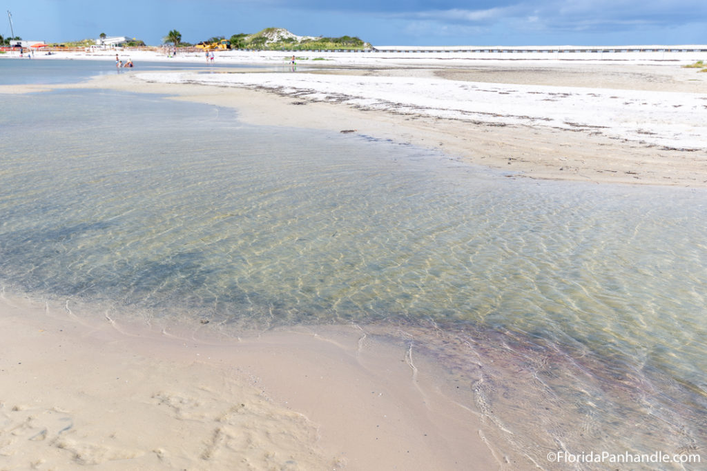 view of the beach during low tide