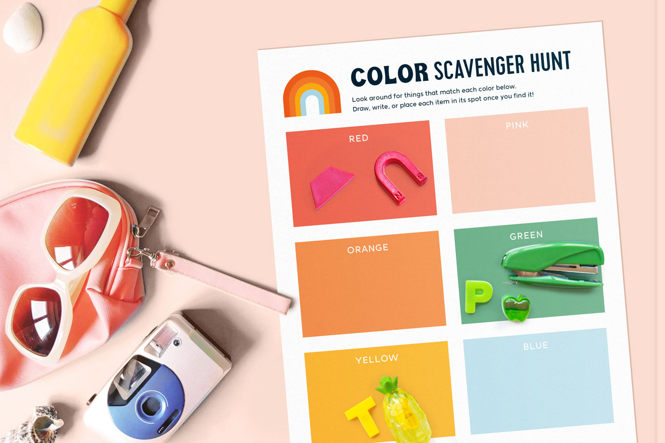 color scavenger hunt template