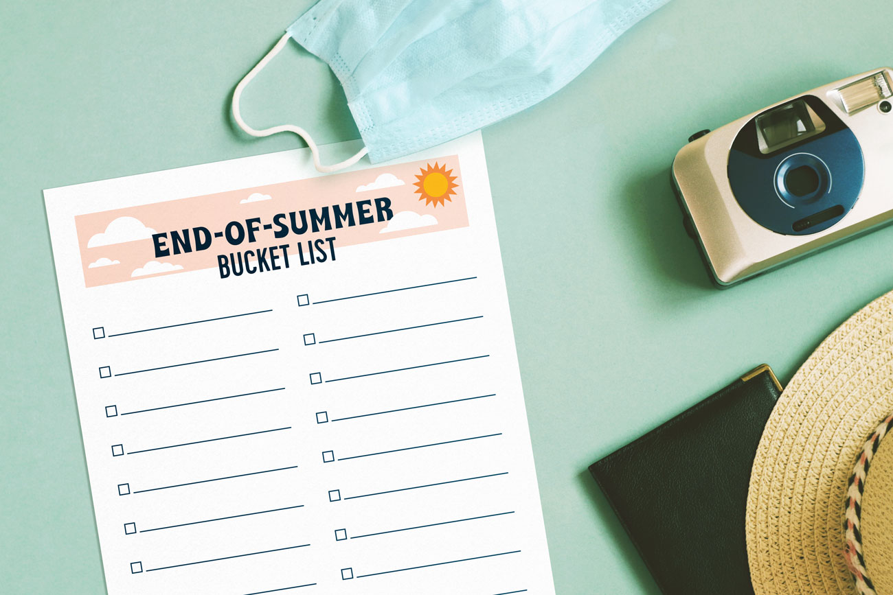 end of summer bucket list printable