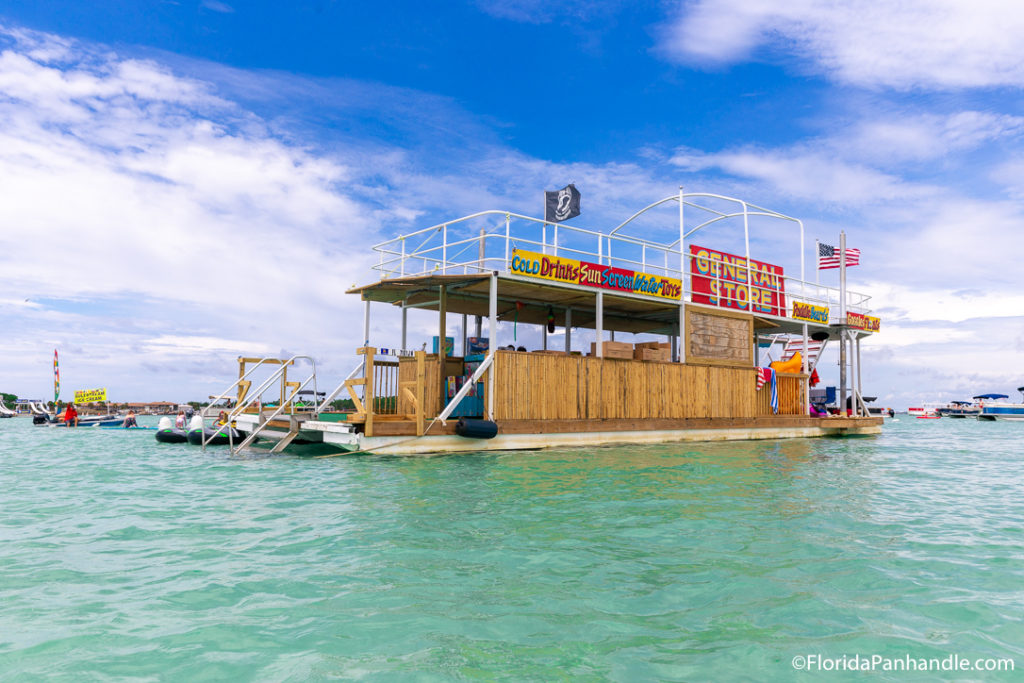 crab island taxi bar on top of the water