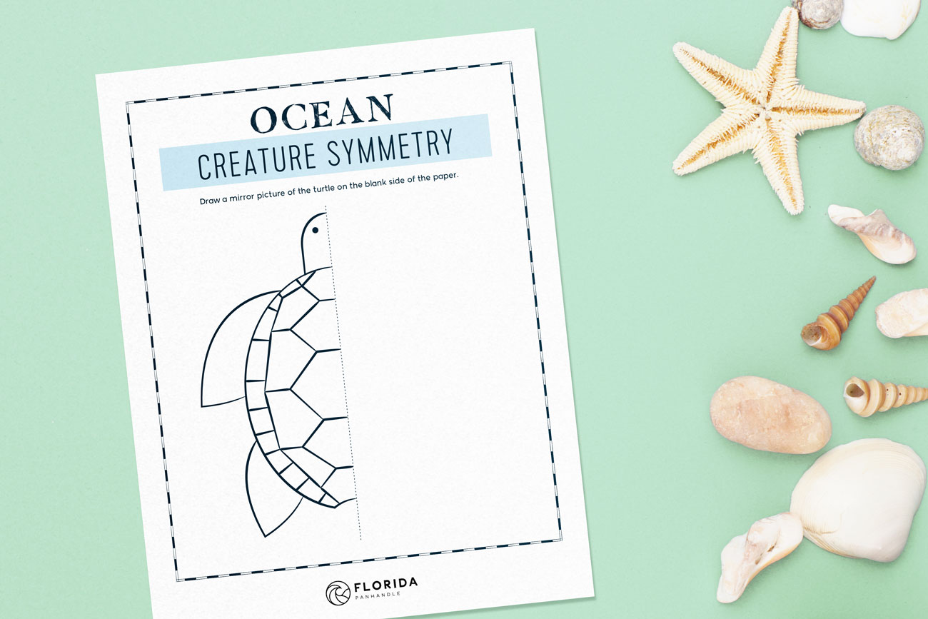 sea friend symmetry activity | ocean-themed games