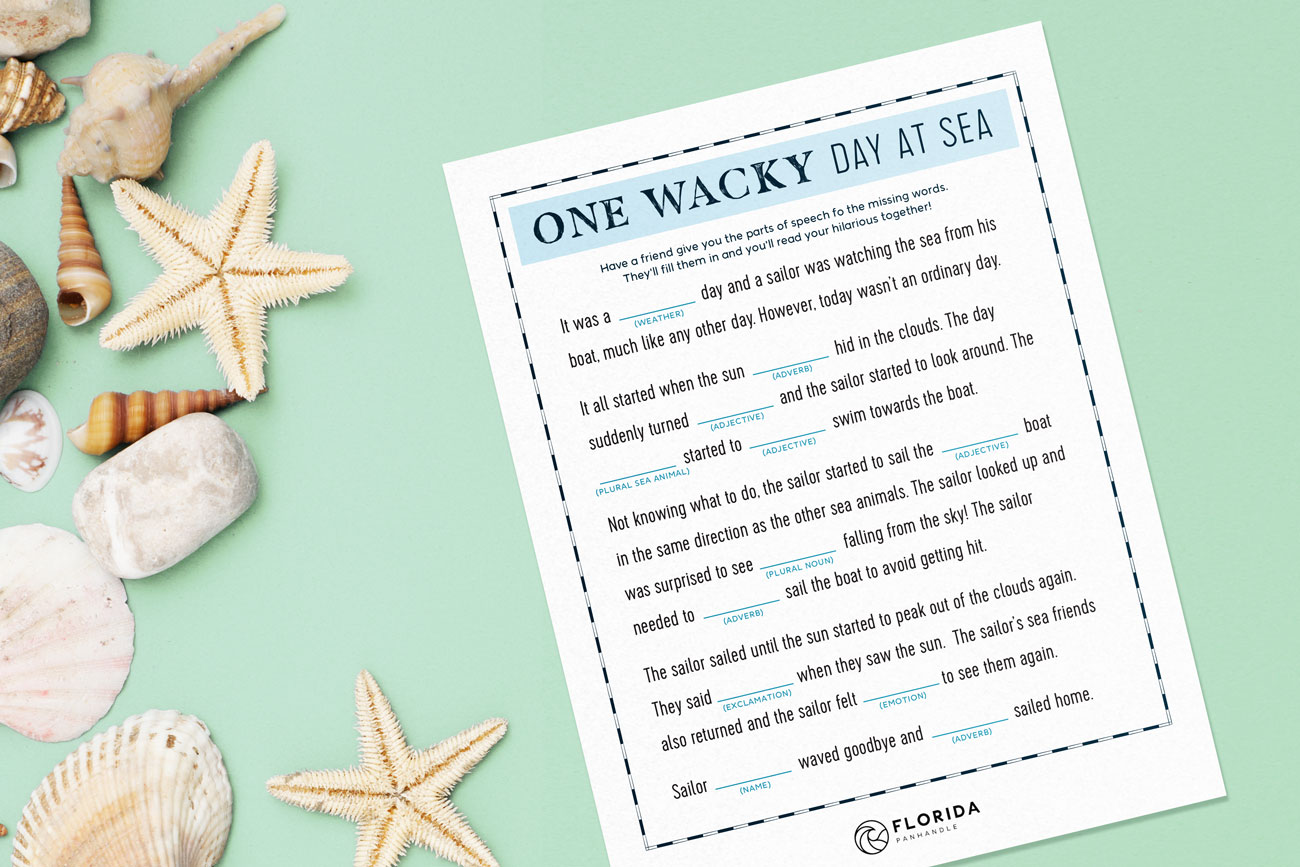 one wacky day at sea printable image