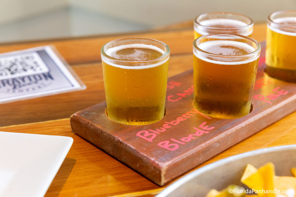 a flight of beer