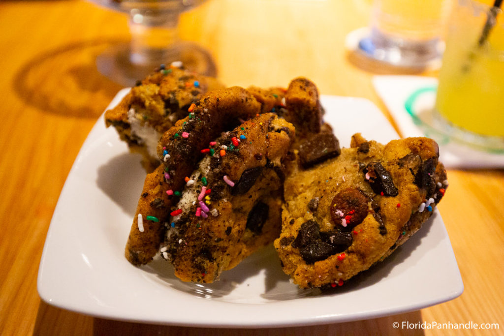 a cookie dessert at a delicious restaurant in 30a - fish out of water