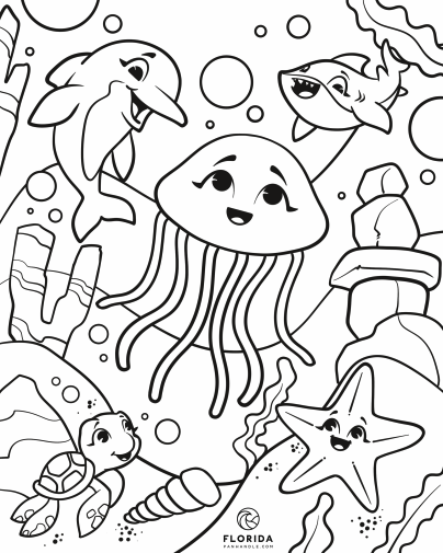 downloadable jellyfish coloring page