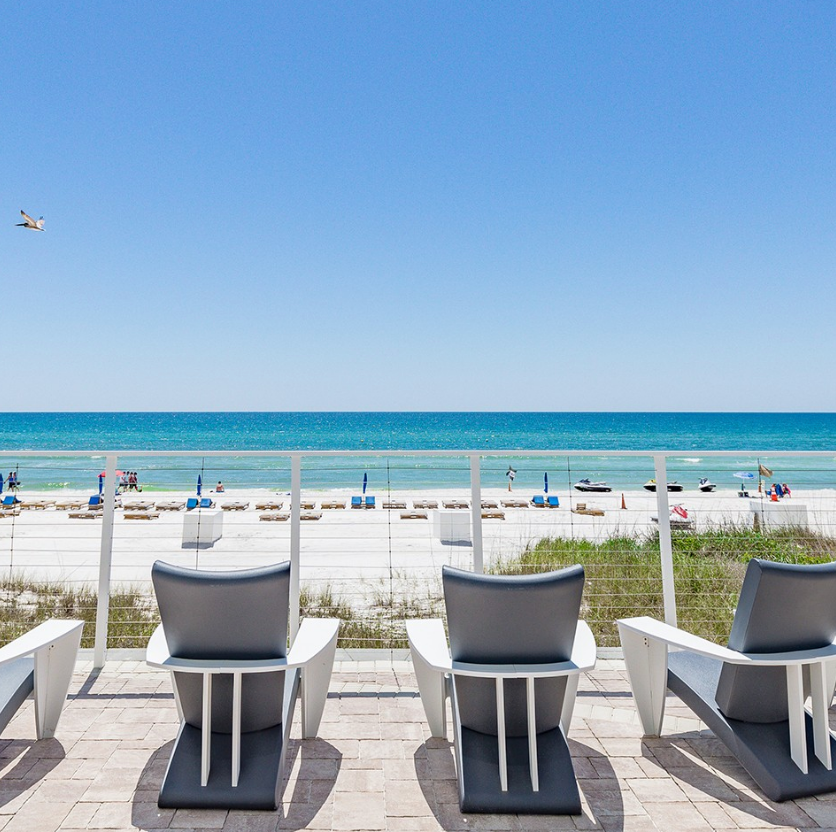 top hotels in panama city beach florida, beach chairs, view of the ocean